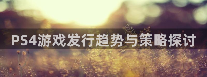 广州亿万28投资管理顾问有限公司：PS4游戏发行趋势与策略探讨